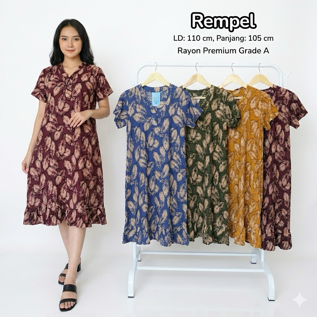 Daster Batik Rempel Solo Rayon Premium Adem