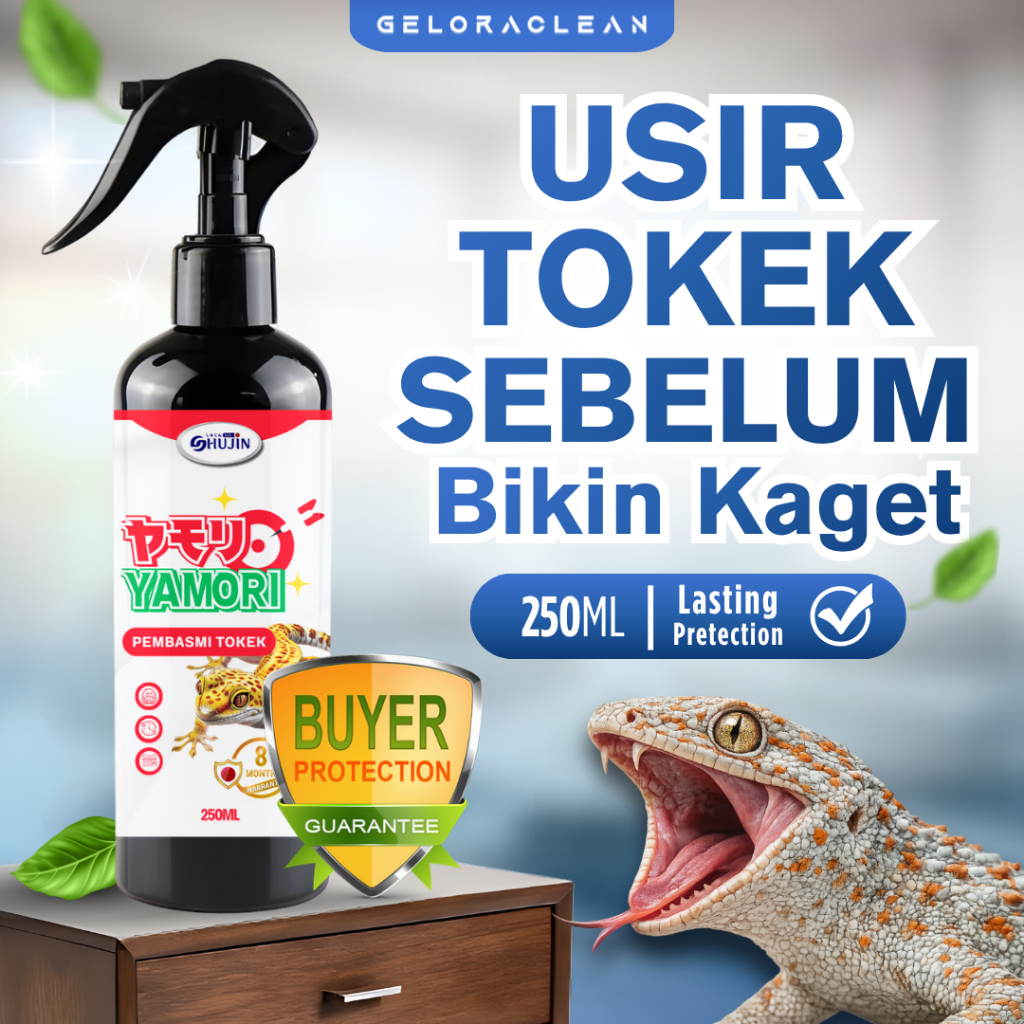 Pembasmi tokek SHUJIN YAMORI Spray Pengusir Tokek Ampuh Efektif Usir & Cegah Tokek Bersarang ASLI JE