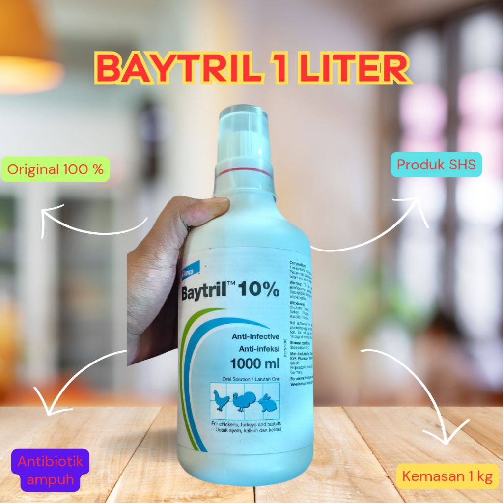 BAYTRIL 10 % kemasan 1 liter