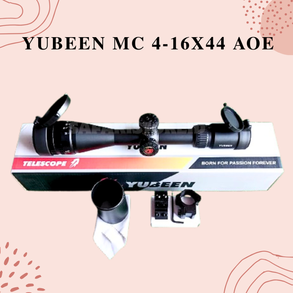 Jual TELESKOP YUBEEN MC 4-16X44 AOE || Telescope Yubeen MC 4-16X44 AOE Tahan Getar