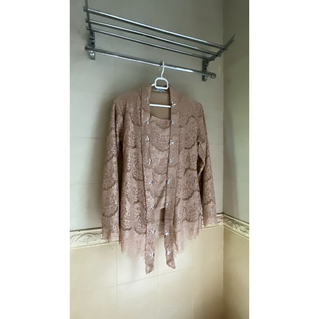 NEW KEBAYA-JADI GOLD & BROWN | ATASAN TRADISIONAL KUNING EMAS & COKLAT | TUNIK BROKAT | BAJU-PANJANG