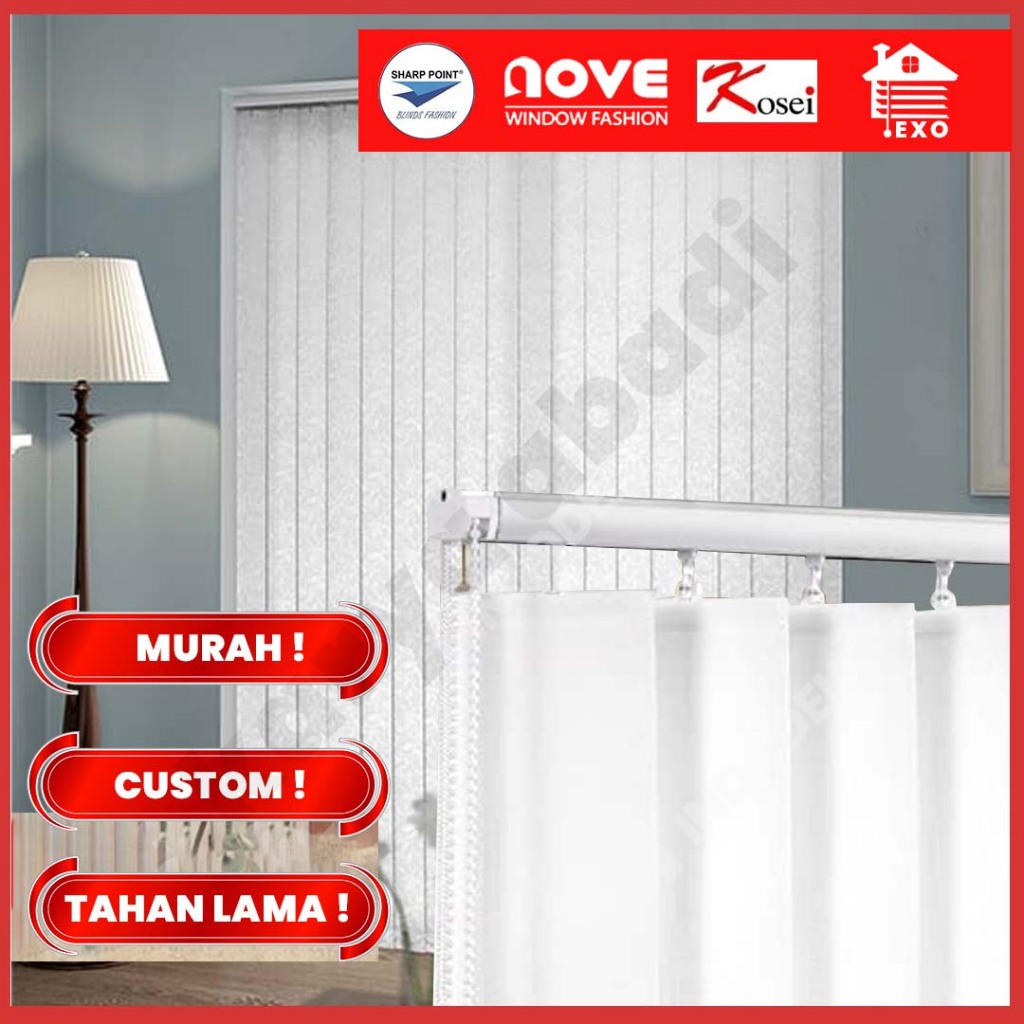 Vertical Blind Tirai Gorden Kantor Dimout - Blackout Sharp Point - Kosei - EXO