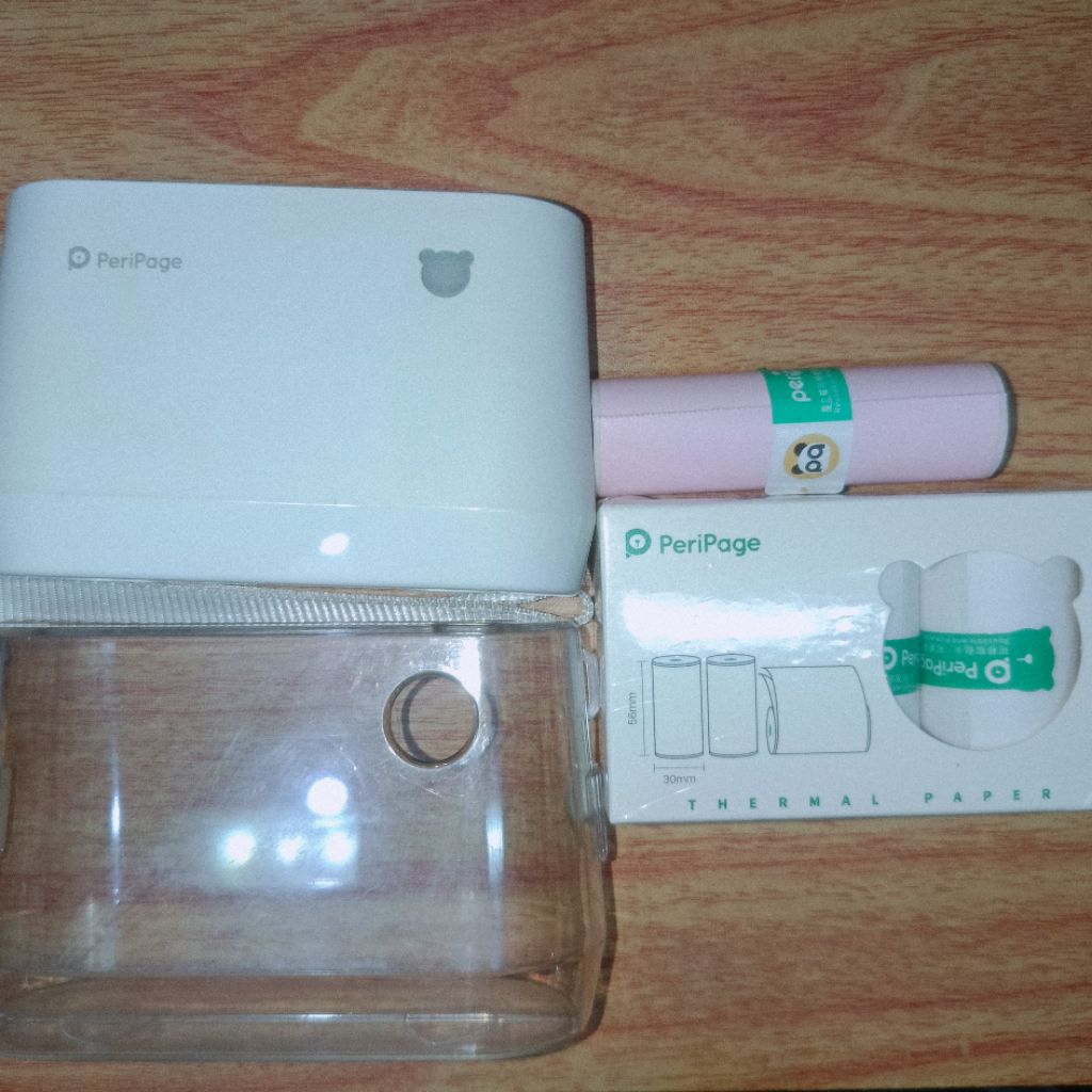 Preloved Printer Mini Peripage A9 Bundle with Note dan Thermal Paper A9