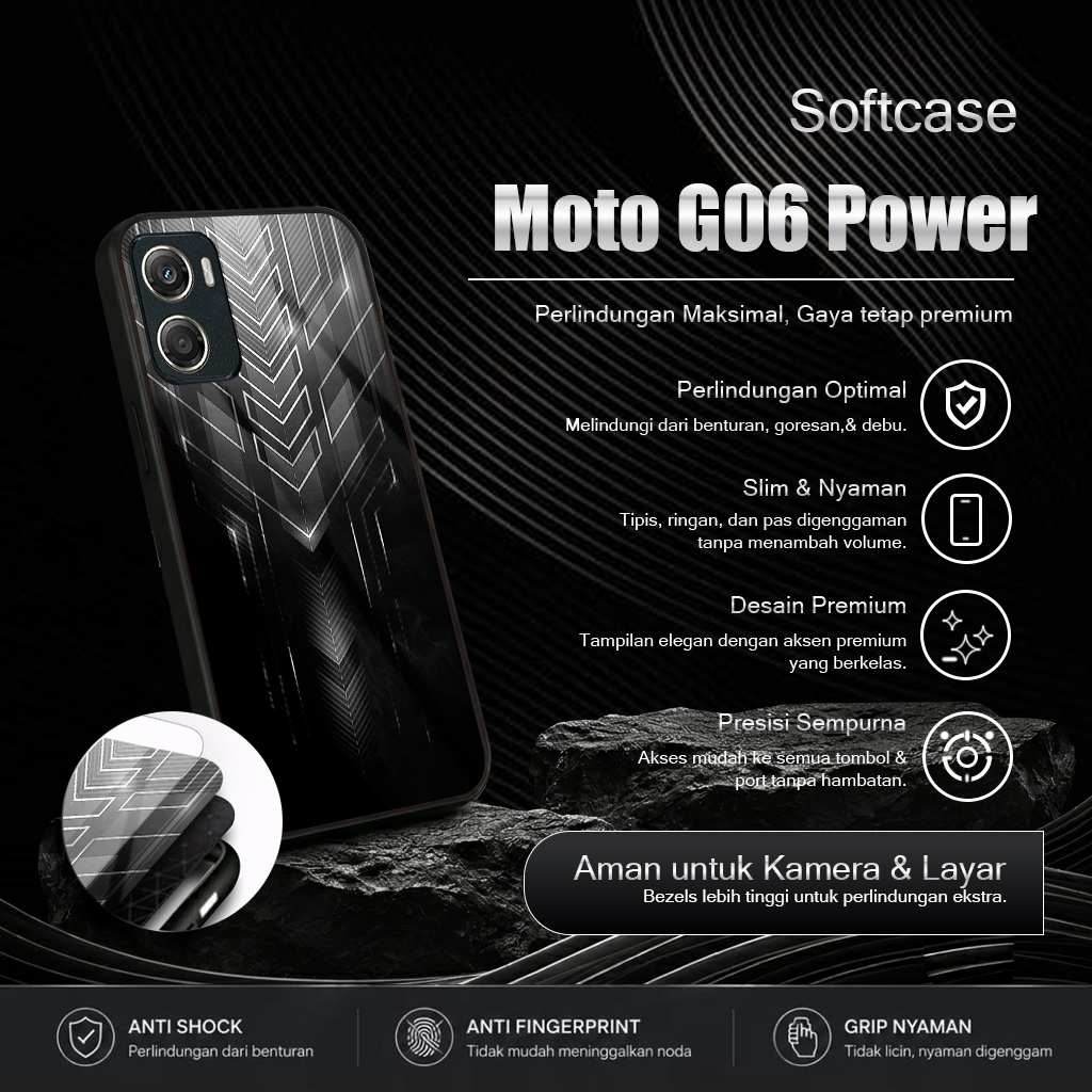 [SS-158] Case Glass Akrilik For Motorola G06 Power - case hp - case akrilik Motorola G06 Power - Cas