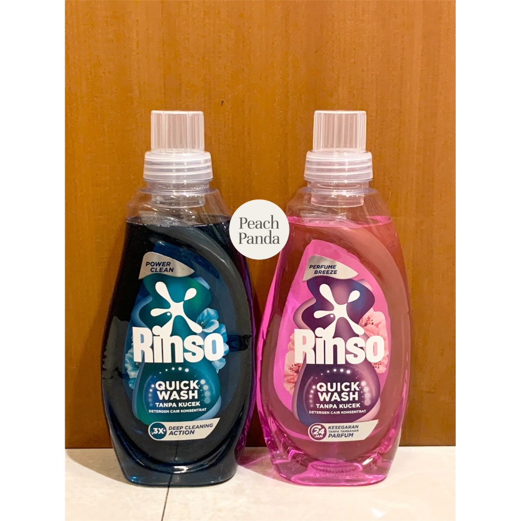 Rinso Botol Detergen Cair Quick Wash 650 gram