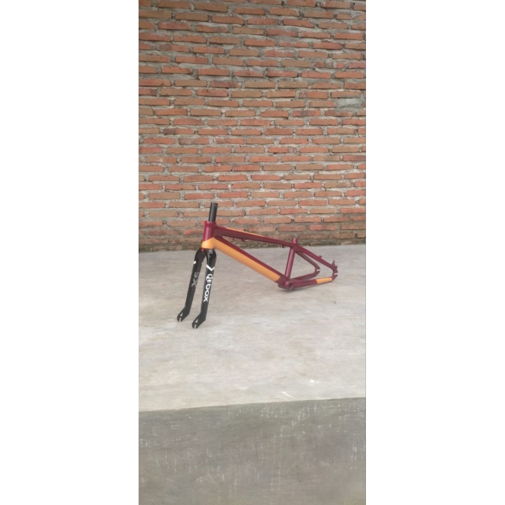 frame + fork bmx custom steel