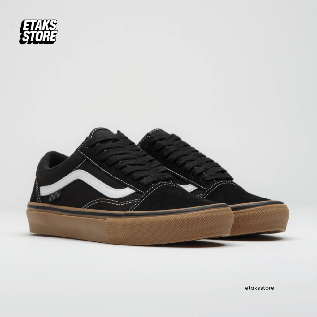Sepatu Vans Skate Old Skool Black Gum | Skateboard Shoes | Navya GMG | Original Resmi
