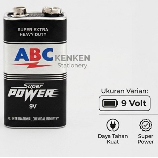 ABC - Batu Baterai SPW 9 Volt / Batre Battery 9V Kotak Satuan
