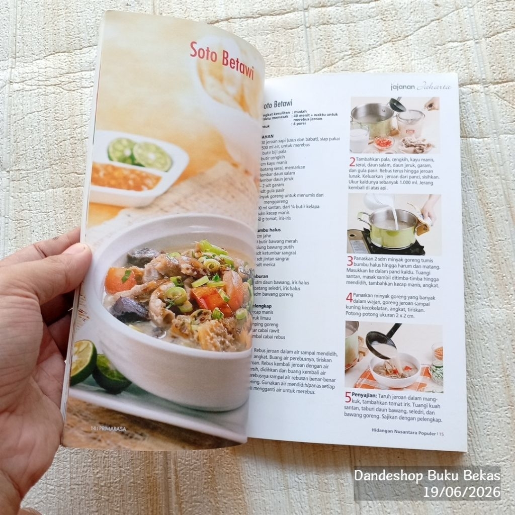(bekas) Jajanan Jakarta - sering masak Femina Primarasa hidangan Nusantara populer - Buku Resep Masa