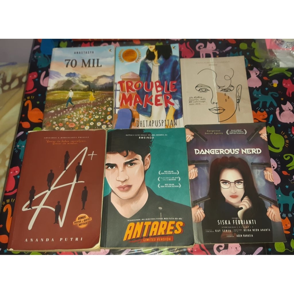 preloved novel 70 mil, trouble maker, sebatas pernah, A+, Antares, Dangerous nerd