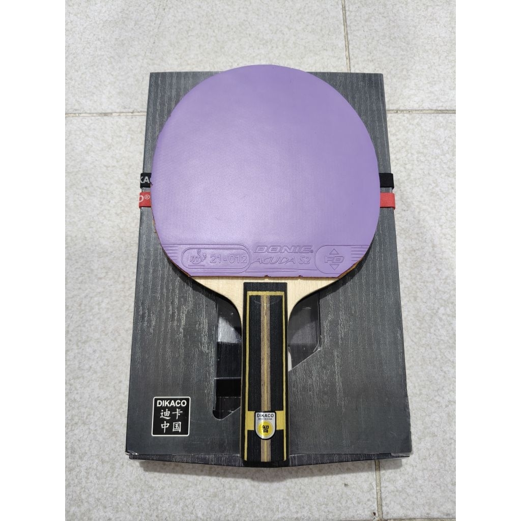 Kayu pingpong Dikaco mirip Bty Zjk super zlc bekas like new Donic acuda S2