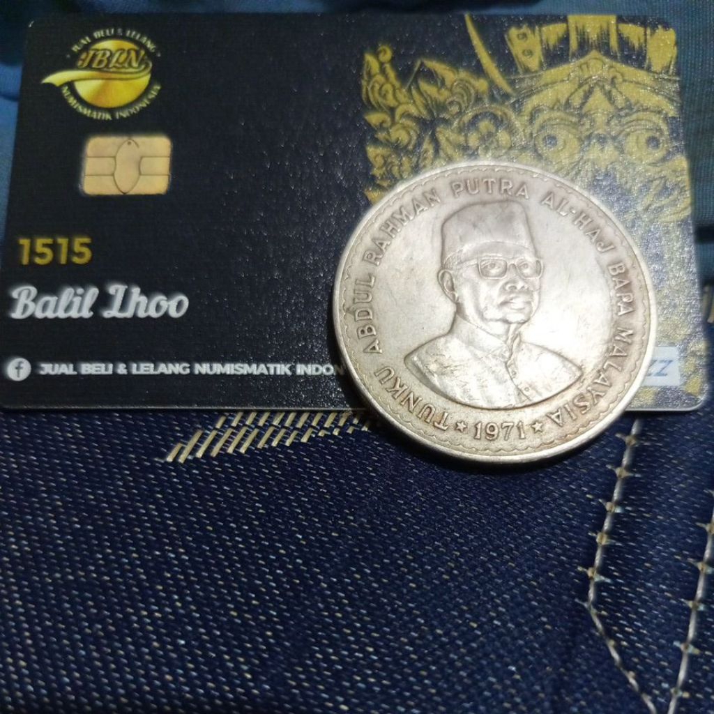 5 Ringgit Agung V tahun 1971 ( koin tidak beredar ASLI dan LANGKA)