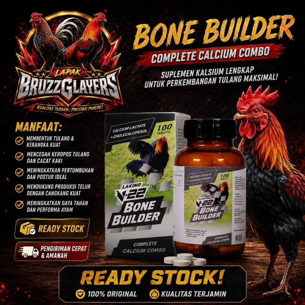 V22 BONE BUILDER 100 TABLET - memperkuat tulan ayam