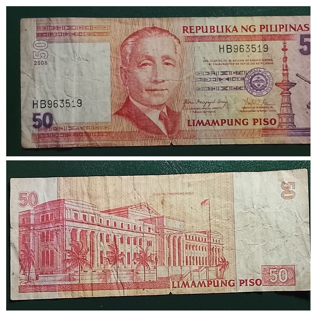 uang asing Philipina 50 piso p3837