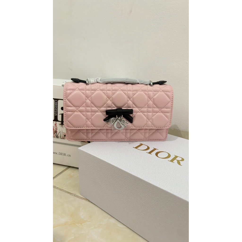 MY DIOR MINI BAG BOW CHAIN BAG