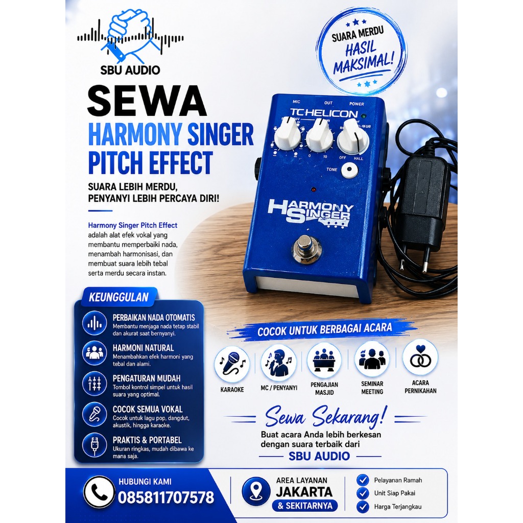 sewa efect vocal TC helicon singer profesional