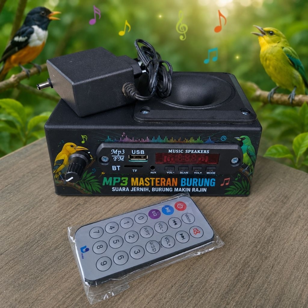 Promo MP3 Player Burung Masteran Bluetooth USB FM + Speaker Mini + Remote