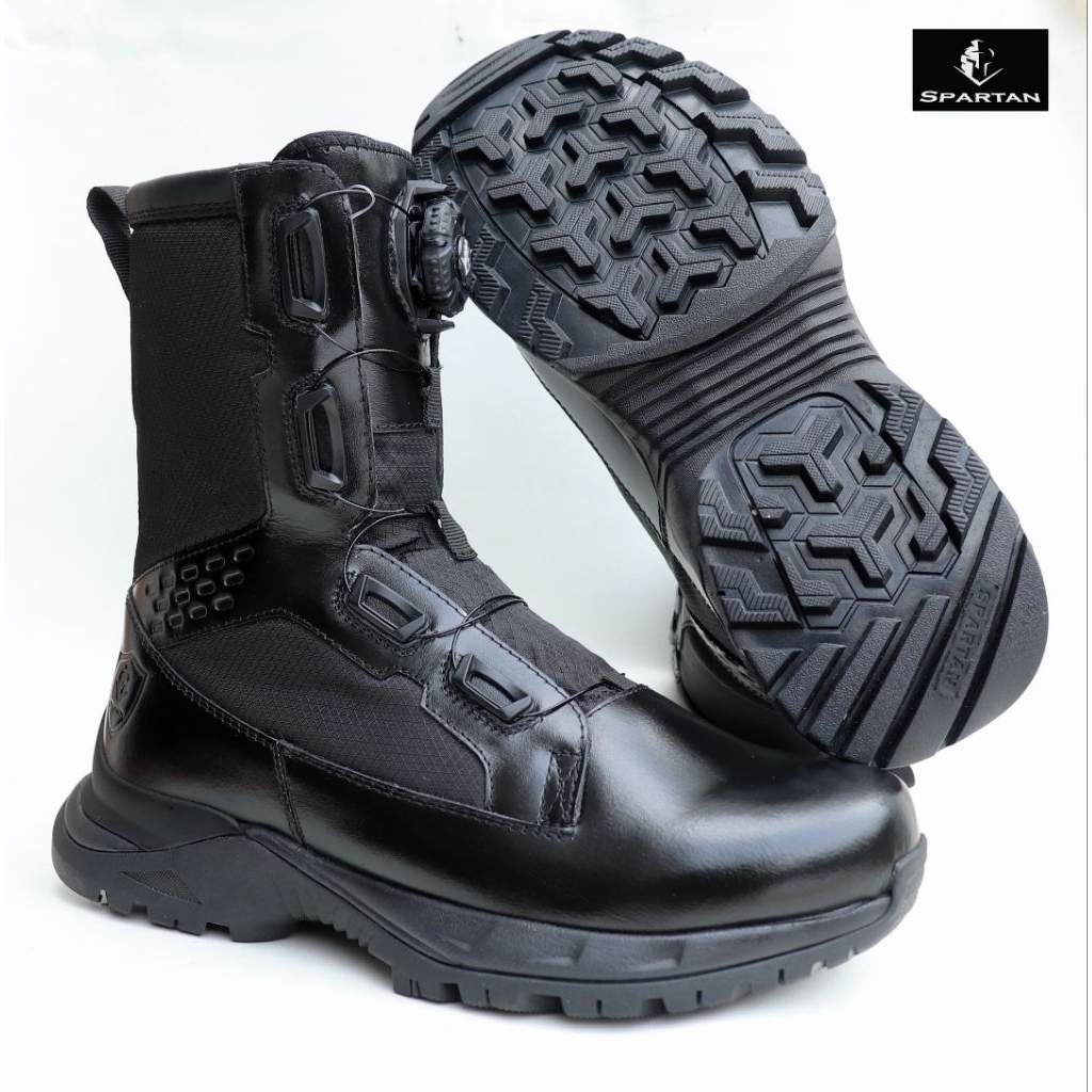 Sepatu PDL Tali Putar Spartan Force / Sepatu PDL TNI/Polri Spartan New