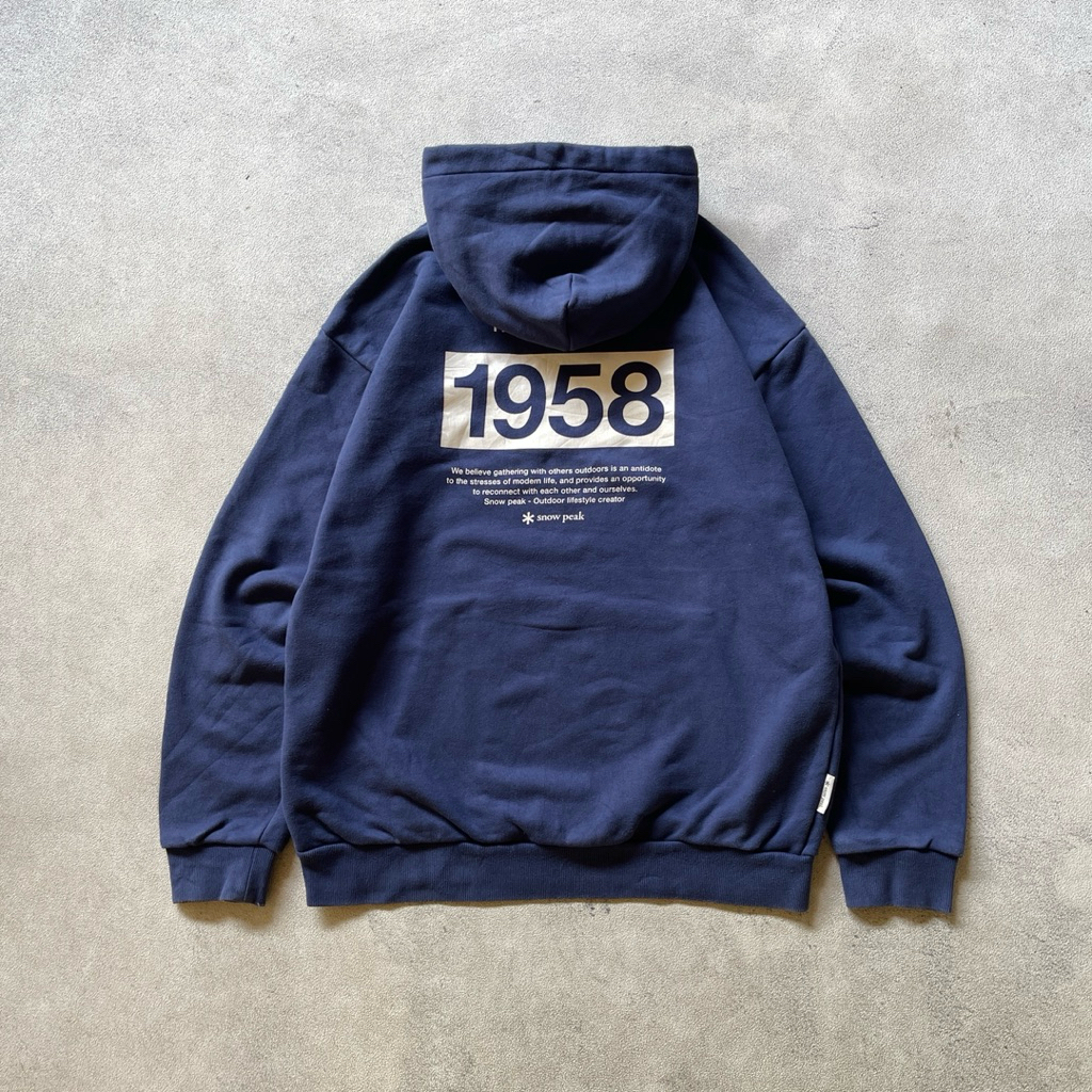 Hoodie Snow Peak Backhit Navy Colour | 68x58cm