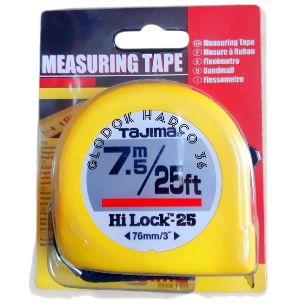 TAJIMA Meteran Roll 7,5 Meter 25ft Hi Lock 25 (76MM/3")
