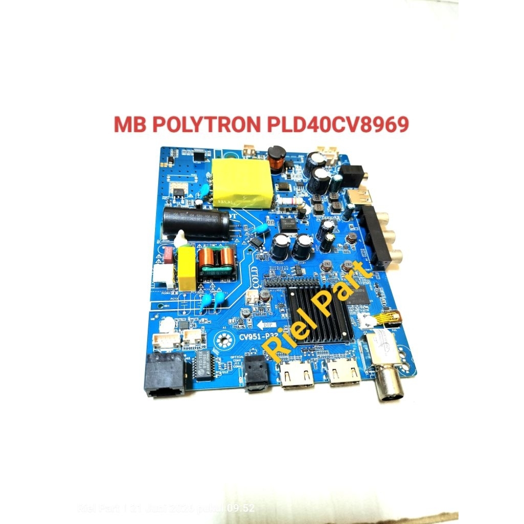 MB - MAINBOARD - MOBO - MODULE - MOTHERBOARD - MESIN TV LED POLYTRON PLD40CV8969 - PLD 40CV8969 - 40