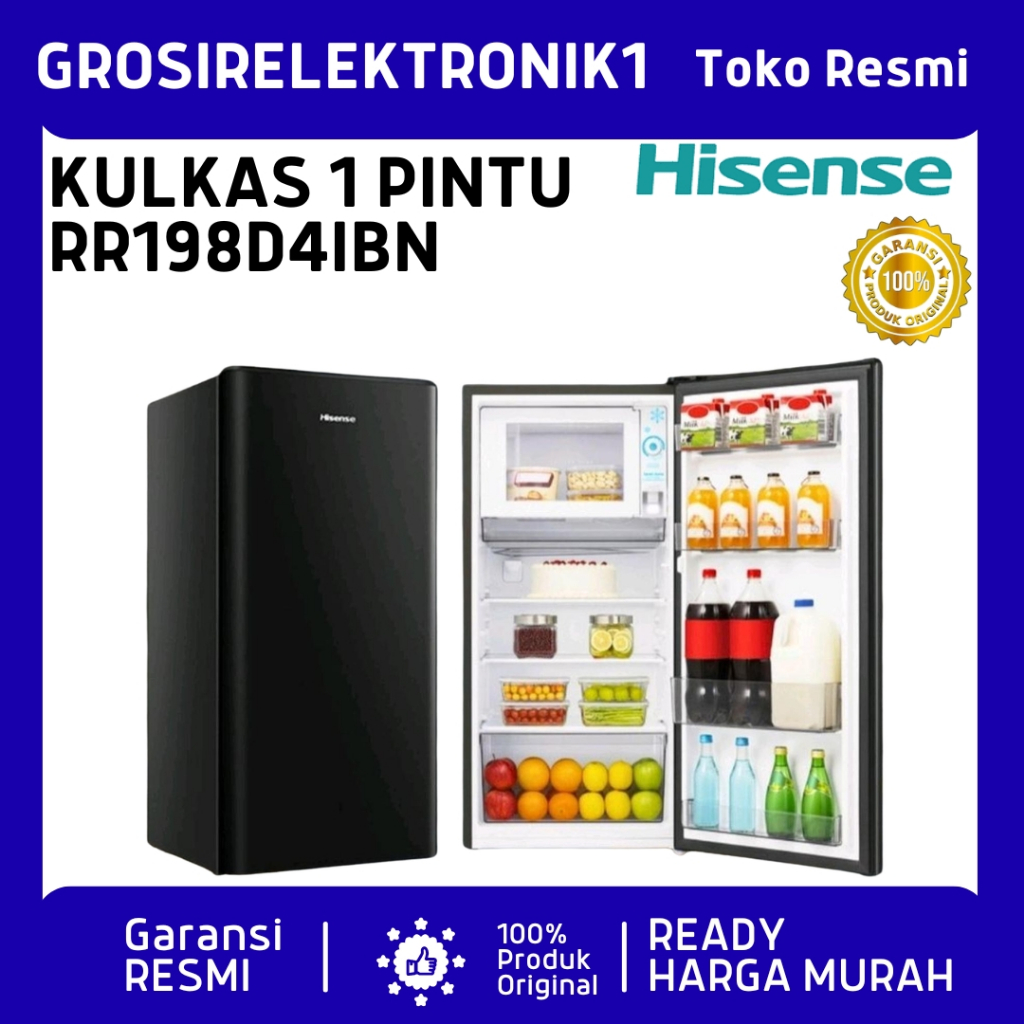 KULKAS HISENSE RR198D4IBN 1 PINTU RR-198D4IBN