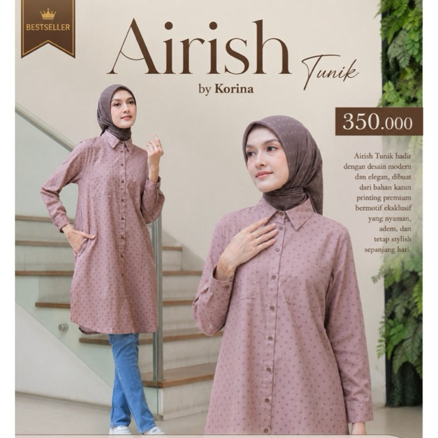 Tunik Atasan KORINA Terbaru  Bahan Katun
