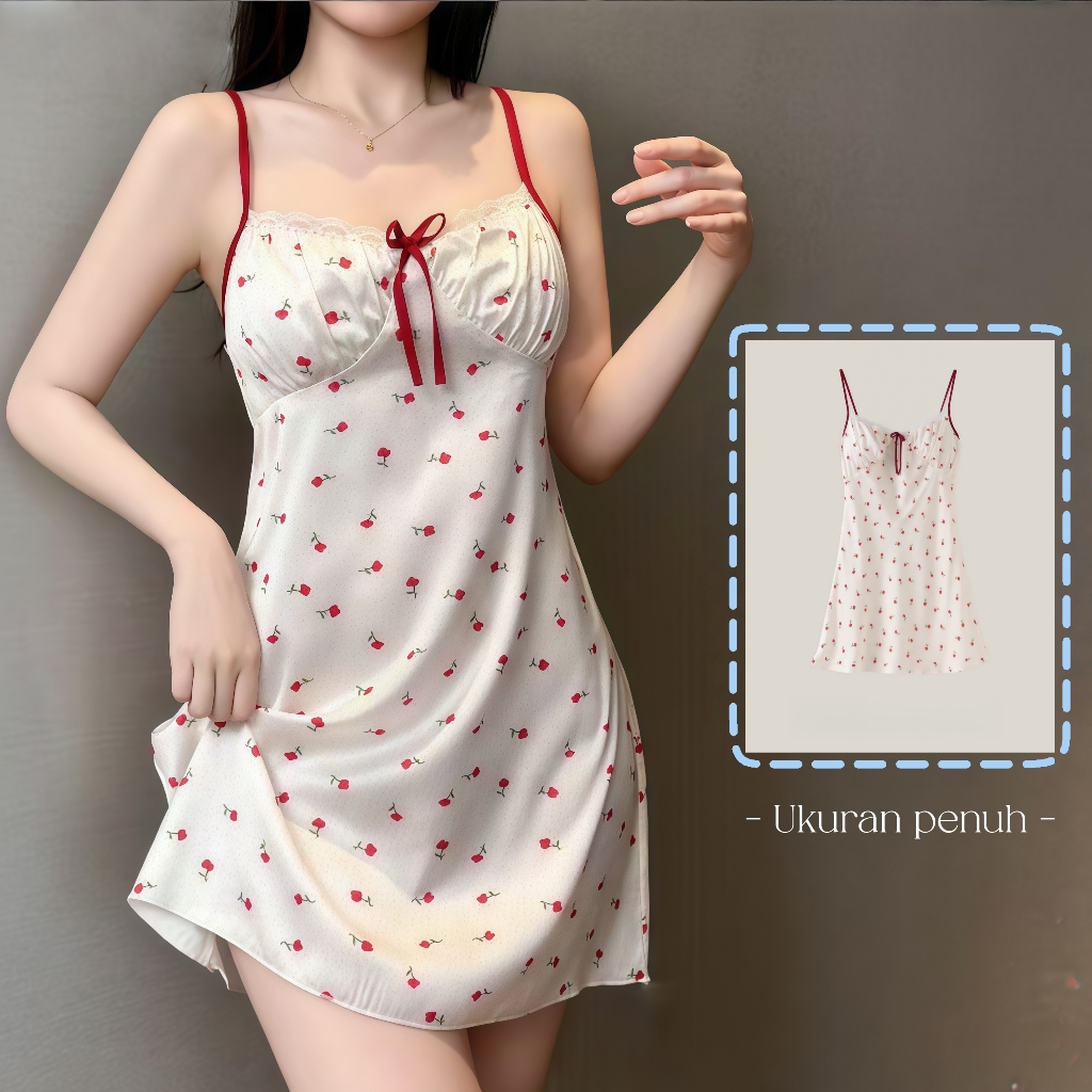 gaun tidur spaghetti strap wanita musim panas ice silk tipis gaun tidur seksi tipis baju tidur baju 