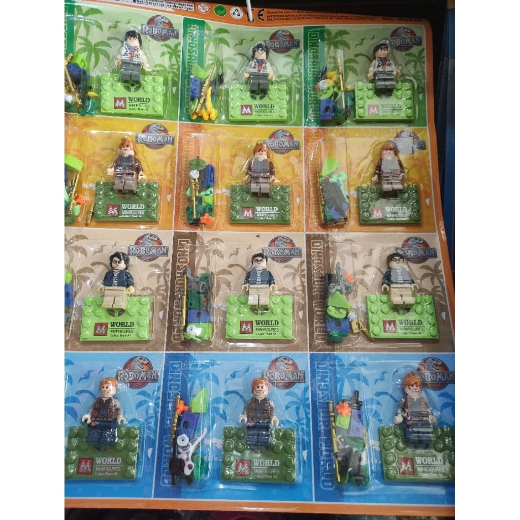 12pcs mainan robomen dinosaur world MC548 MTC TOYS