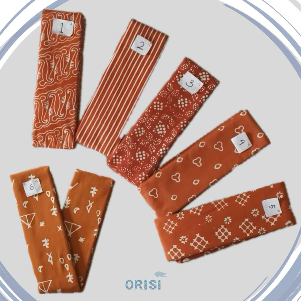 KAIN BATIK CAP DAN SARUNG BATIK CAP - UKURAN 2 METER EDISI WARNA ORANGE { BATIK TASIK - BATIK GARUTA