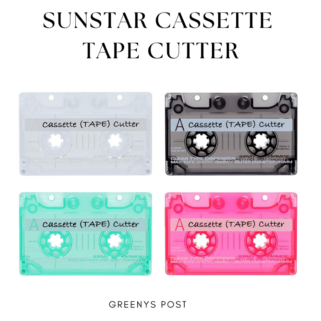 Sunstar Sun Star Cassette Tape Cutter Washi Tape Dispense Alat Mudah Pemotong Selotip