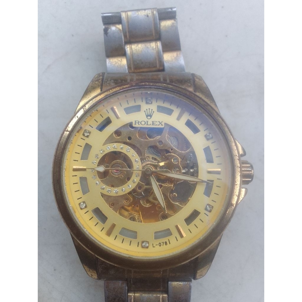 jam tangan rolex  automatic+putar hidup