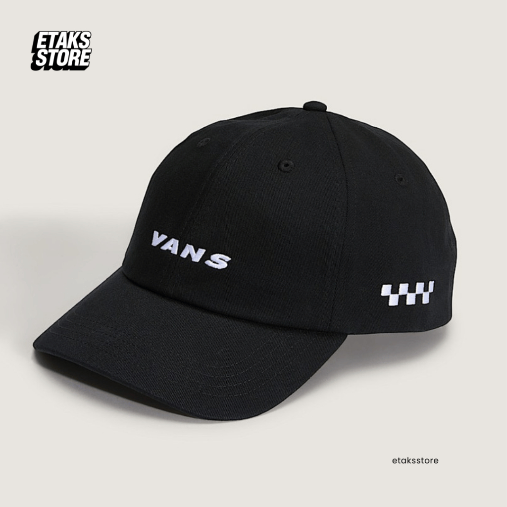 Topi Vans Check Side Jockey Hat Black | Snapback Hat Cap Trucker | Navya GMG | Original Resmi