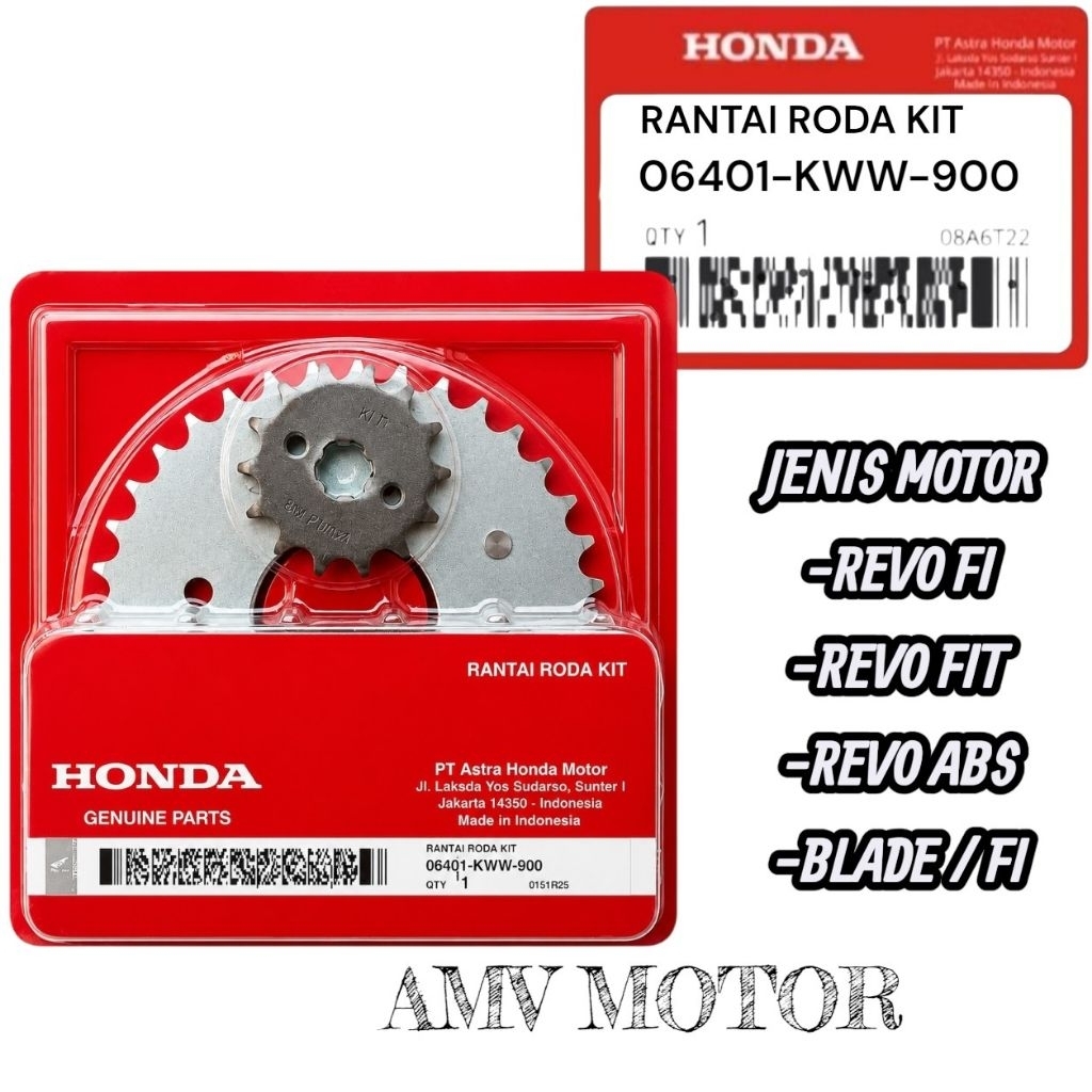 GIR GEAR SET ASSY MOTOR HONDA REVO ABS BLADE 110 REVO FIT 06401 KWW 900