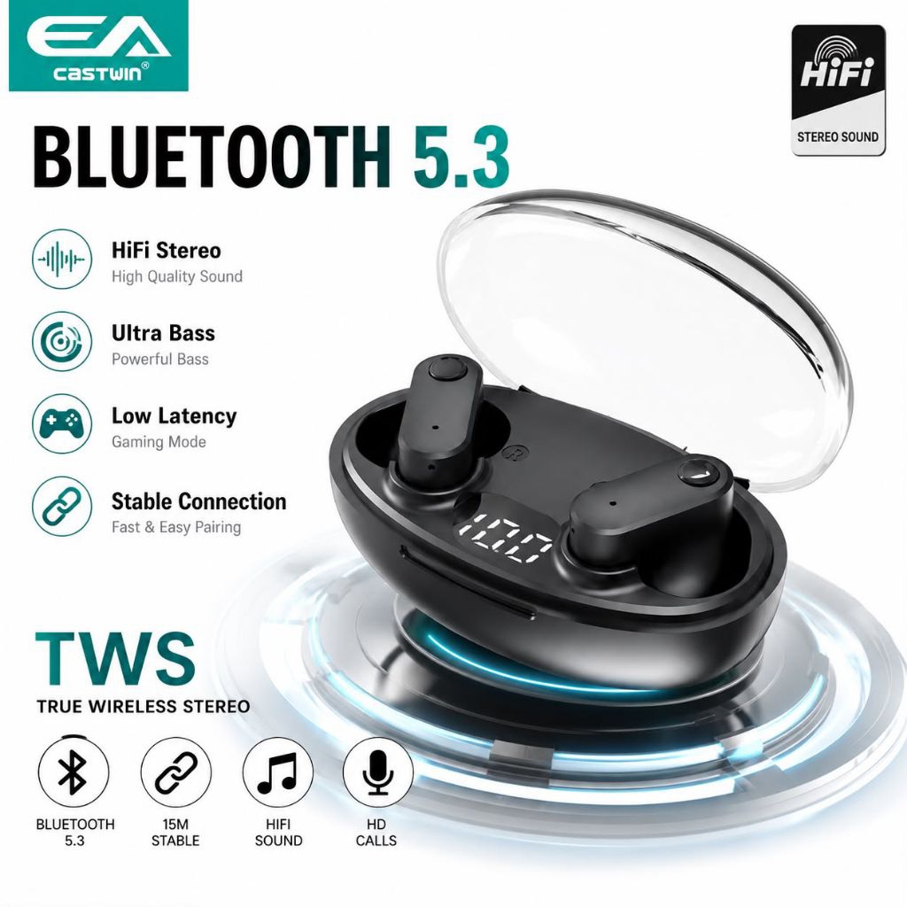 TWS Headset Earphone Bluetooth Super Bass S-450