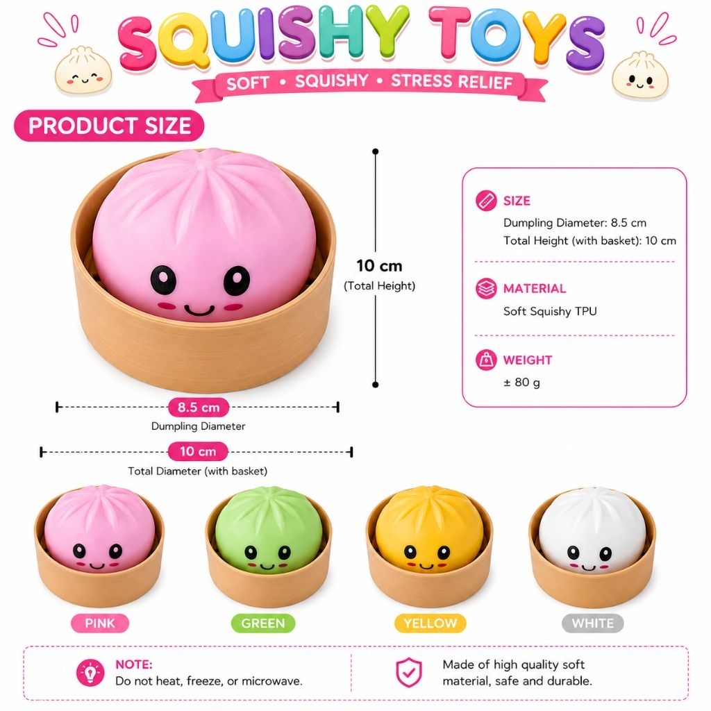 Dumpling Friends Squishy Blind Box | Mainan Squishy Lucu Anti Stres