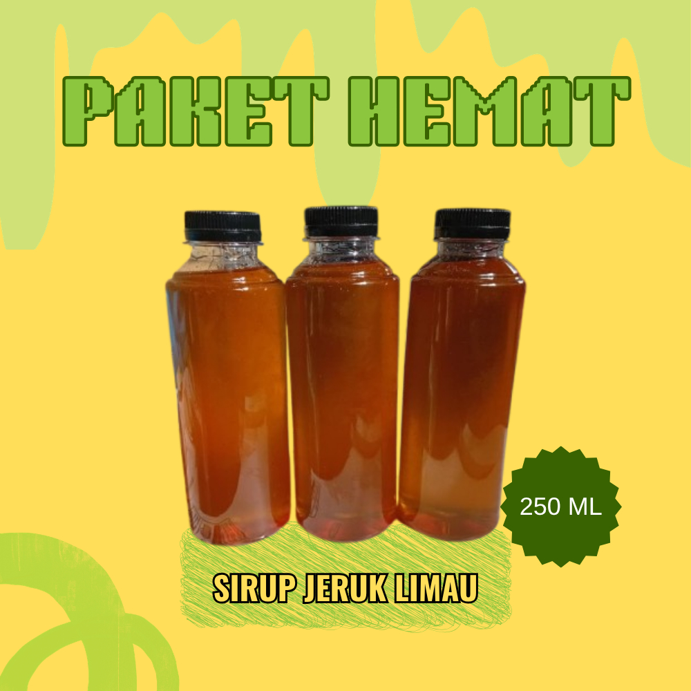 [Paket Bundling Hemat] Sirup Jeruk Limau | Sirup Jeruk Pontianak Gula Asli