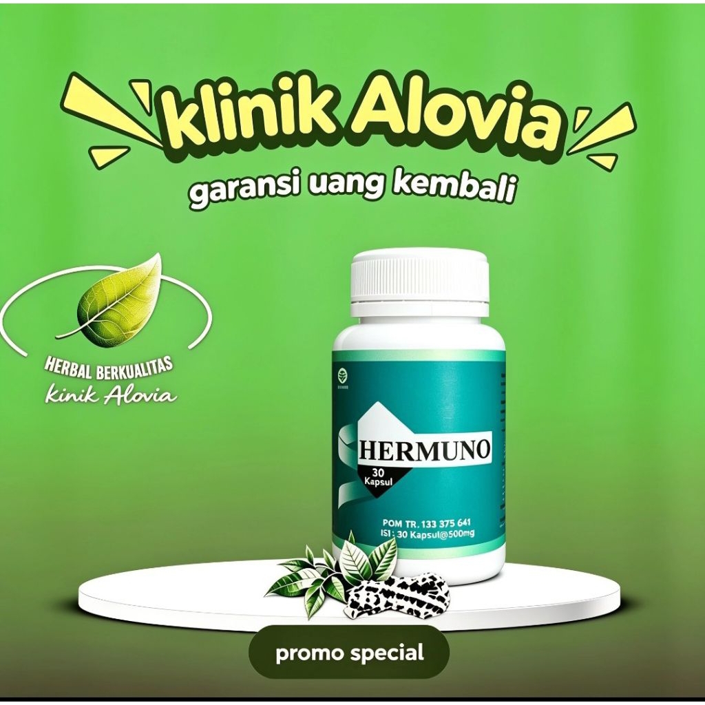 Obat Hermuno Asli Herbal Original Obati Cacingan Infeksi Parasit Menambah imun HERMUNO Terlaris