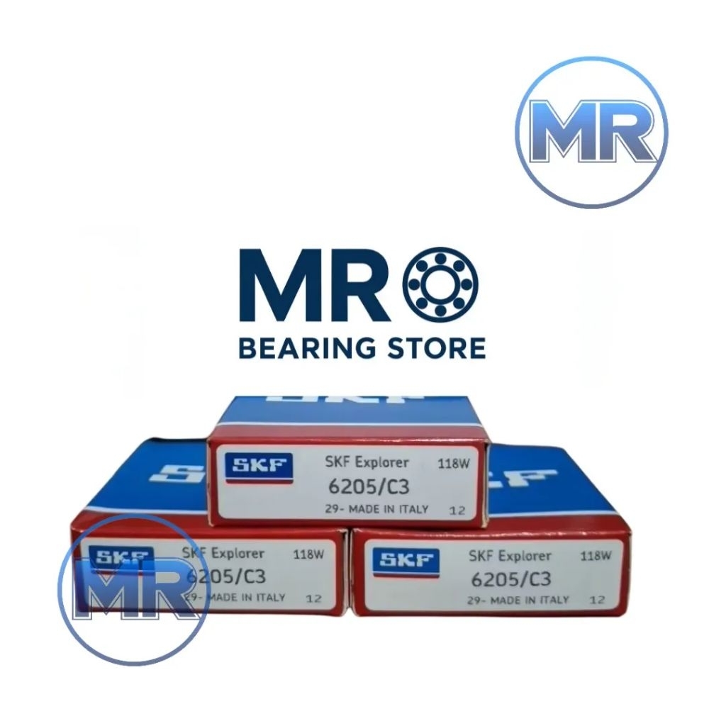 BEARING 6205/C3 / 6205 C3 SKF (TANPA TUTUP)