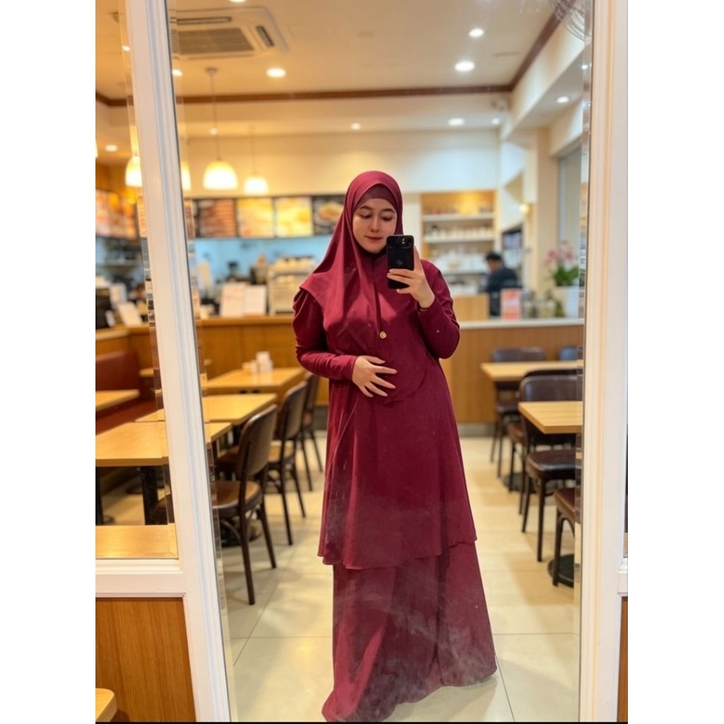Keyaz - Adeva SetRok 4in1 (tunik+rok+inner+hijab) Jersey BB45-80KG