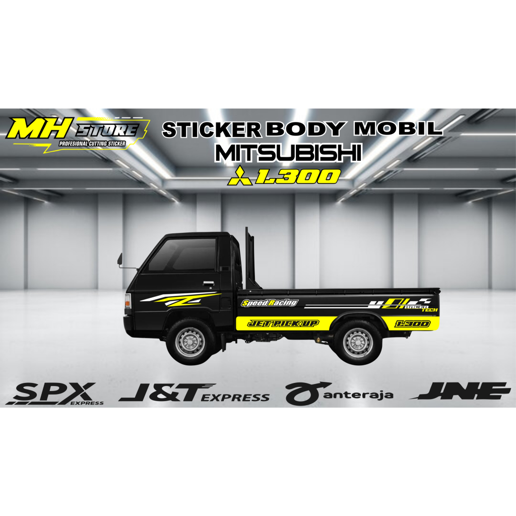 sticker stiker mobil L300 grand max pickup carry costum stiker variasi body mobil list body samping 