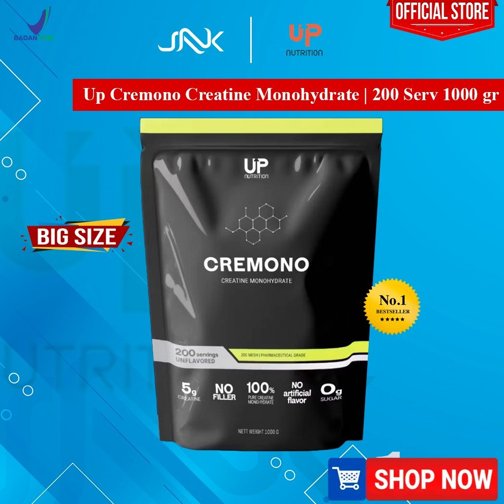 UP NUTRITION CREMONO 1000 GR 200 SERV | Pure Creatine Monohydrate Mesh 200 ATP Endurance Pump Power
