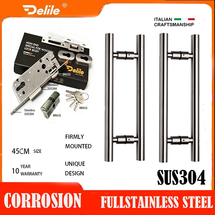 Full Handle Set/ Tarikan Pintu 2 Rumah/ Gagang Pintu Rumah/ Pegangan Pintu 2 Rumah