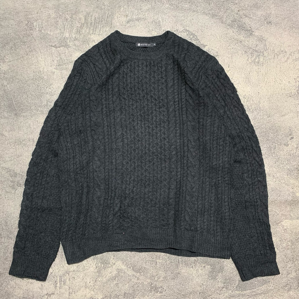 Hangten Knit Cable Sweater Size XL