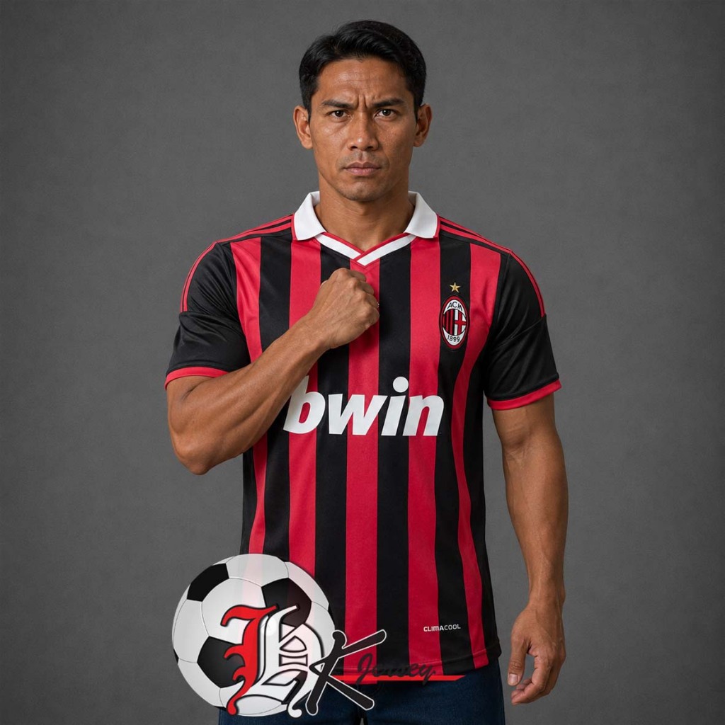 JERSEY BOLA RETRO MILAN HOME 2009/2010