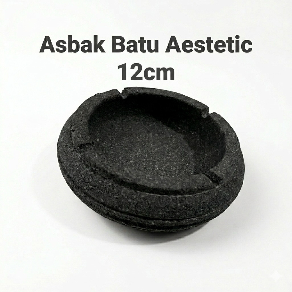 Asbak Batu ASLI Gunung Merapi 12cm Asbak Batu Aestetic