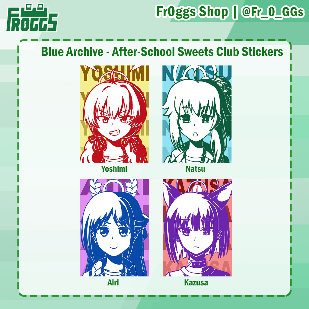 Sticker Set - Blue Archive After School Sweets Club (Sugar Rush Band)
