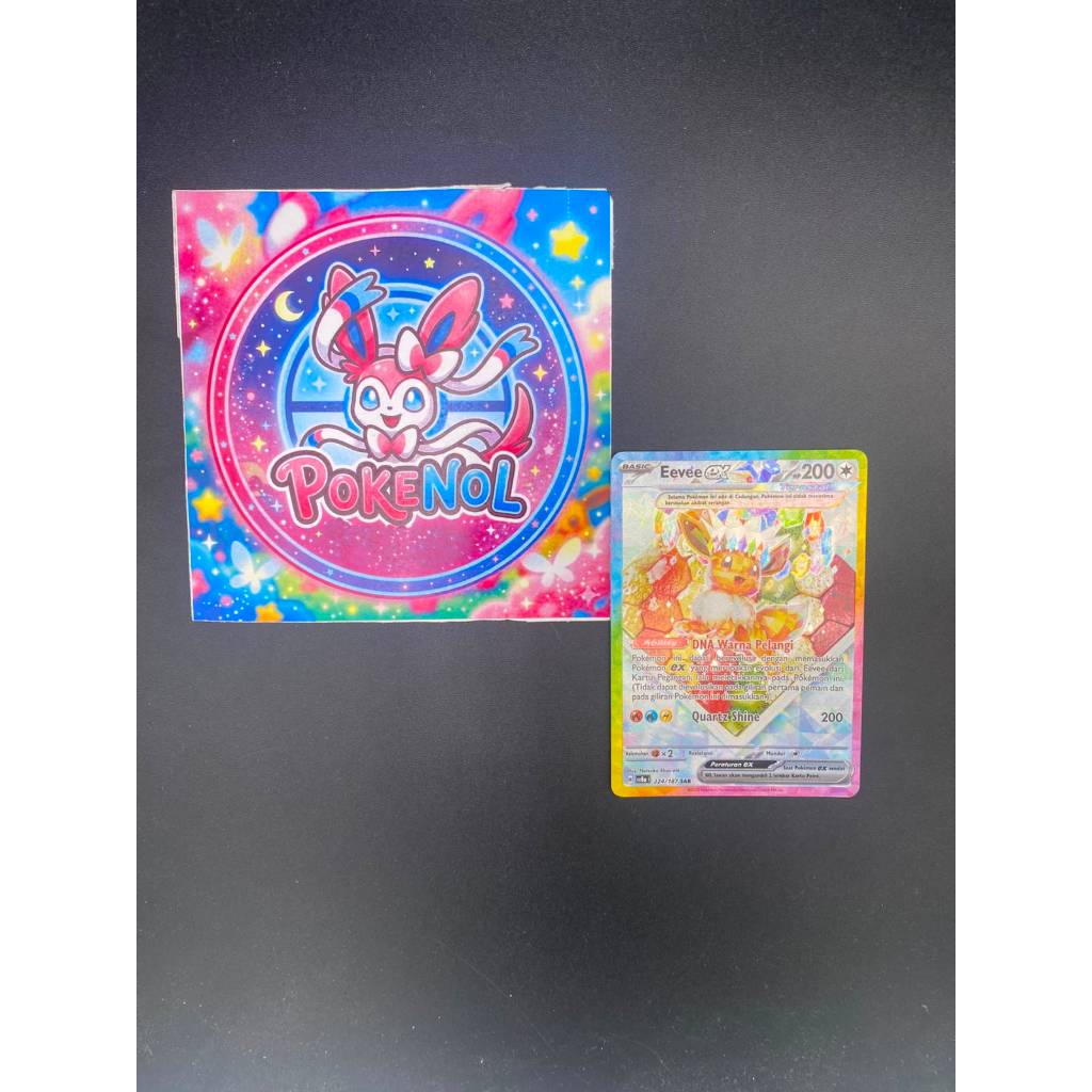 Kartu Pokemon TCG Eevee ex 224/187 SAR Bahasa Indonesia