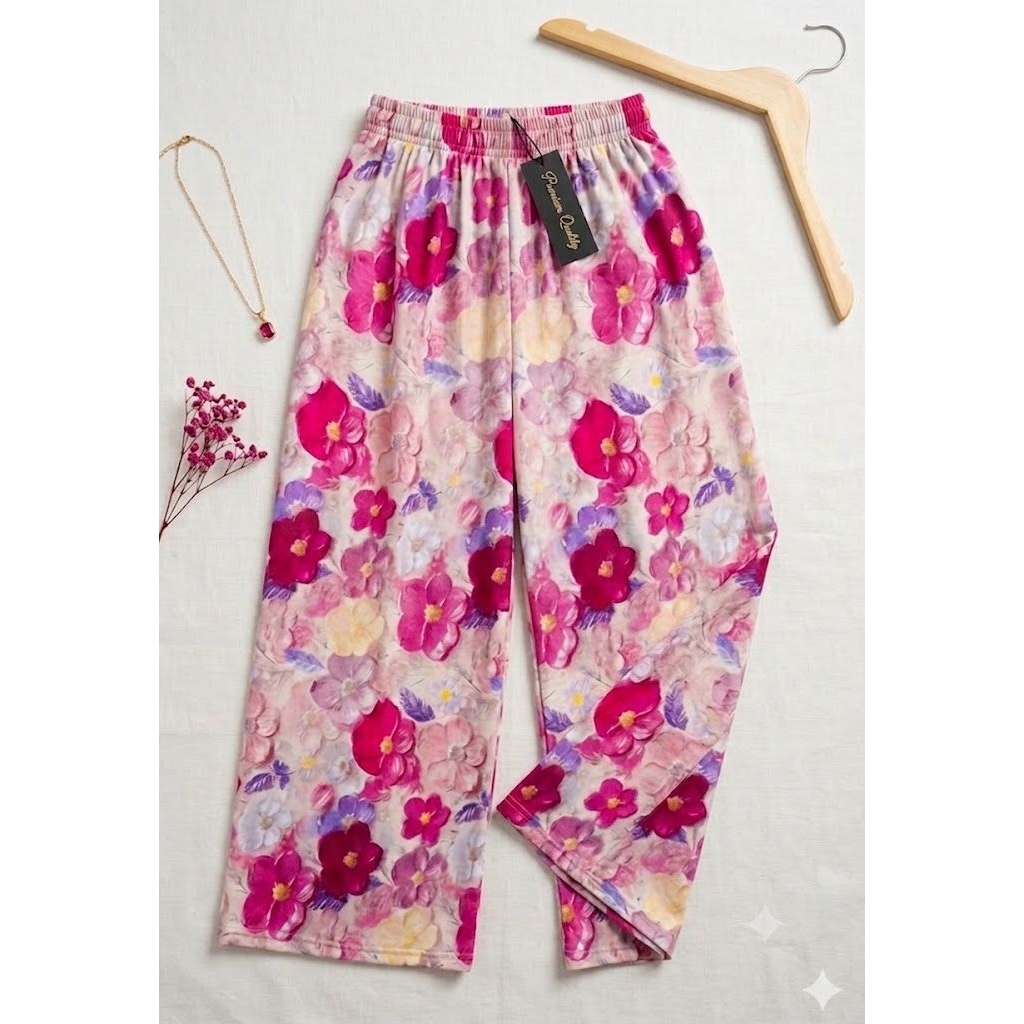 celana kulot anak bunga perempuan 11-14 tahun kulot rayon anak perempuan kulot rayon bunga kulot mot