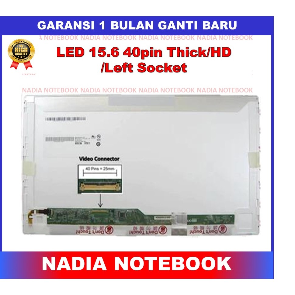 LCD LED Samsung 15.6 15 Inch 40 Pin 40pin HD Tebal No Bracket Kuping Baut
